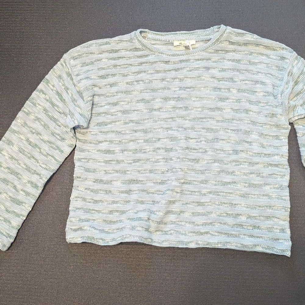 Madewell Crewneck Long-Sleeve Knit Tee in Stripe - XXS - NWT - Picture 2 of 6